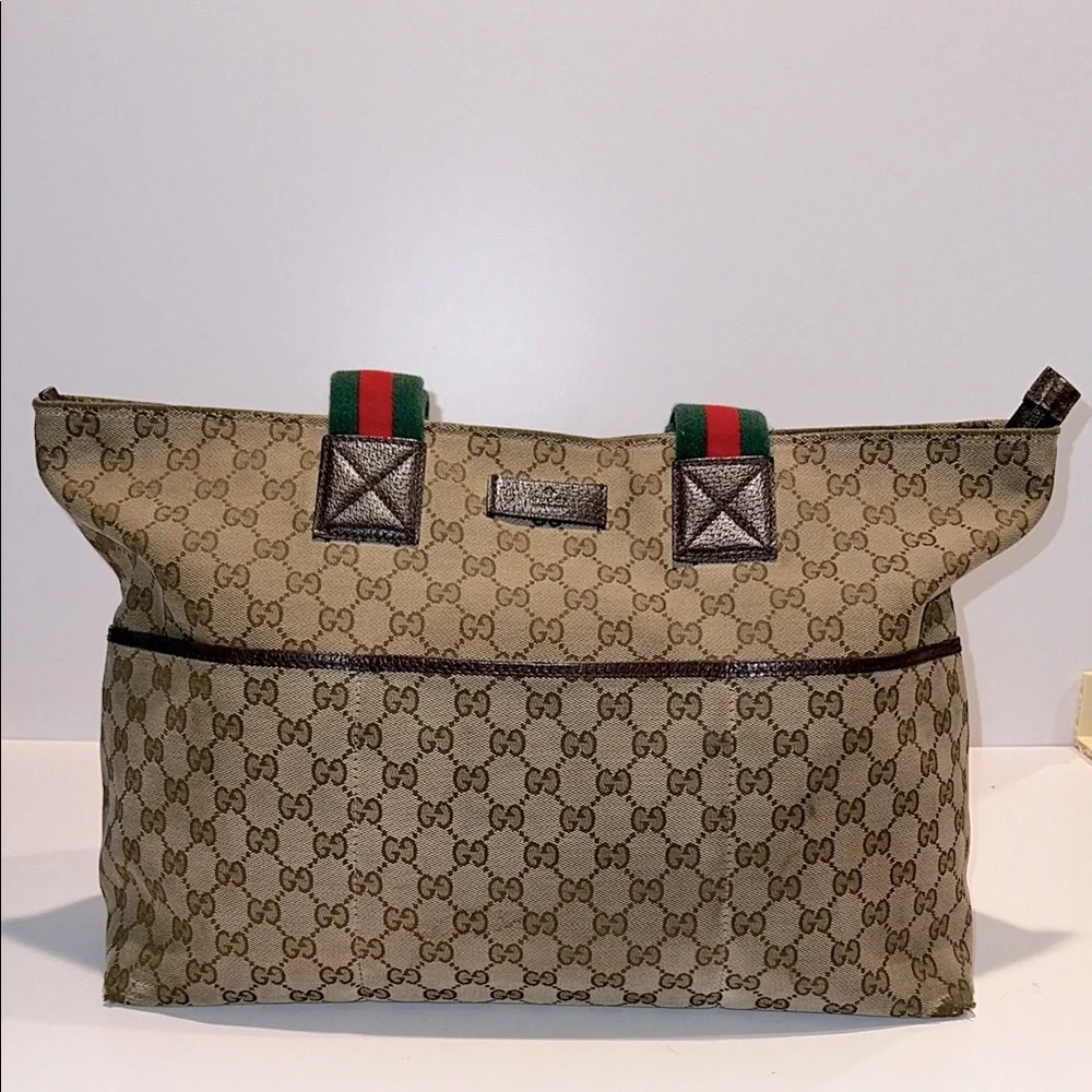 GUCCI GG Canvas Diaper Bag